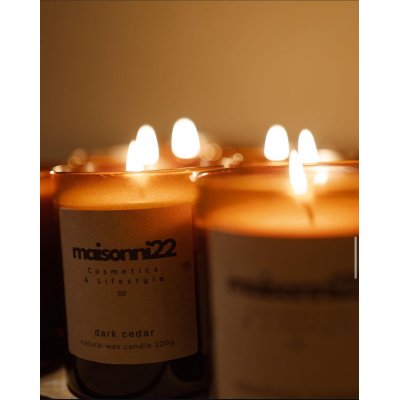 Natural wax candle 220gr